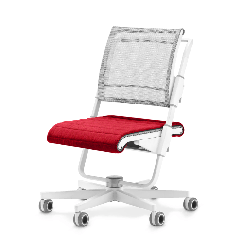 moll unique Drehstuhl S6 Netzruecken Sitzpolster rot ergonomischer Netzstuhl Drehstuhl Schreibtischstuhl